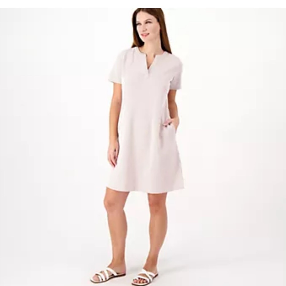 Isaac Mizrahi Live! Regular Knit‎ Seersucker Short Sleeve Dress